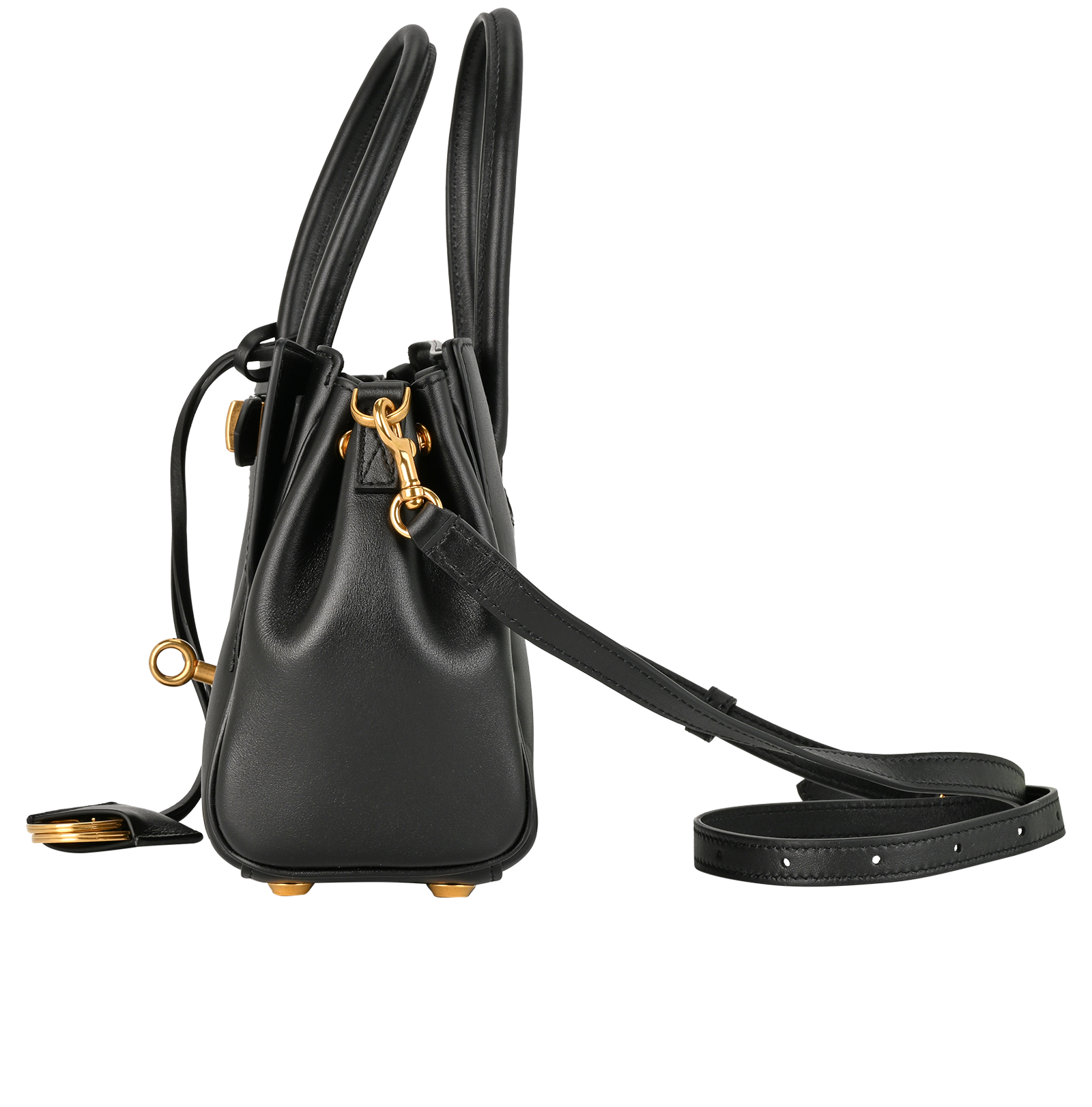 Balenciaga Bel Air Mini Carry All, &pound;1,800, Handbags, Black, Leather, Bottom view